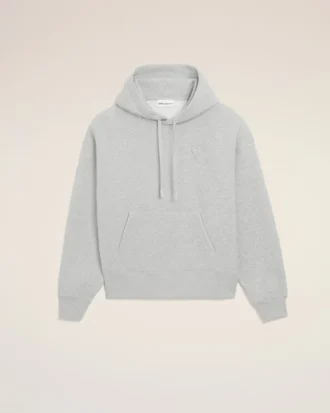 grijze katoenen ami de coeur hoodie met relif 1 330x413 - Grijze katoenen Ami de Coeur Hoodie met reli&euml;f
