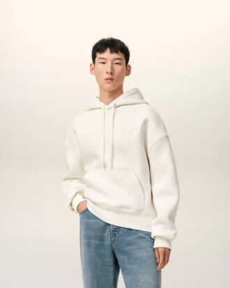 witte katoenen ami de coeur hoodie 2 2 330x413 - Witte katoenen Ami de Coeur Hoodie